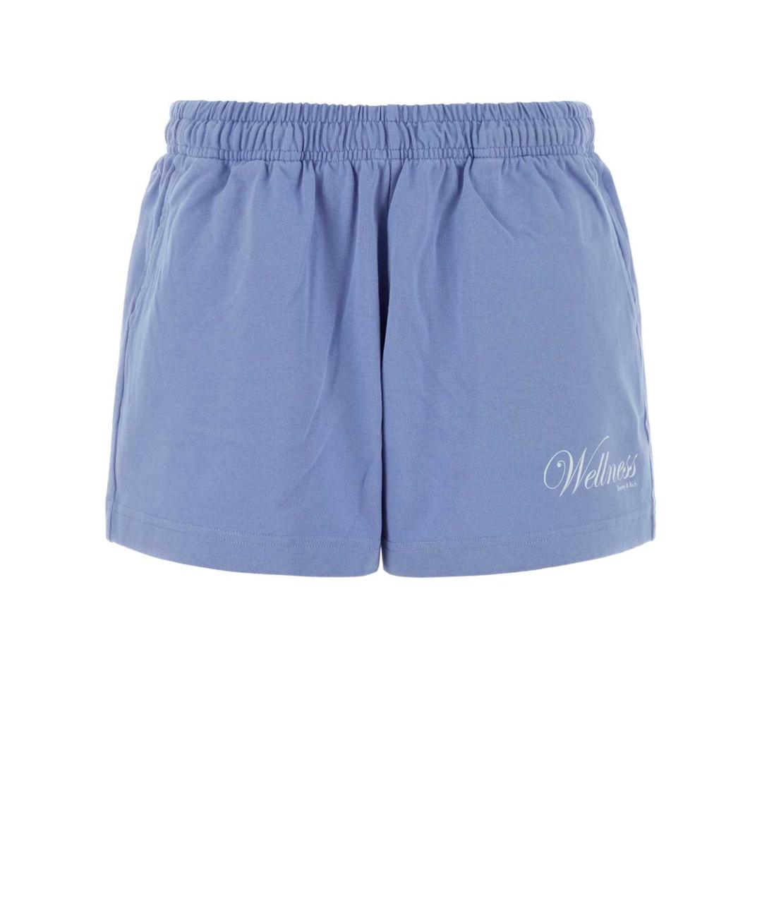 SPORTY AND RICH Голубые хлопковые шорты, фото 1