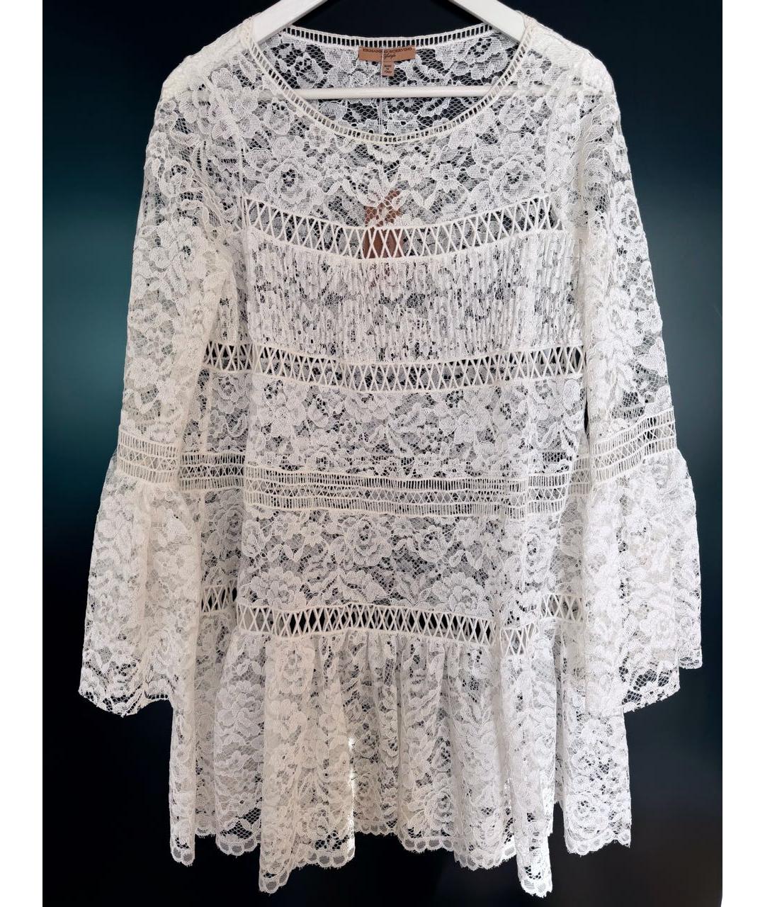 ERMANNO SCERVINO Белое кружевное повседневное платье, фото 5
