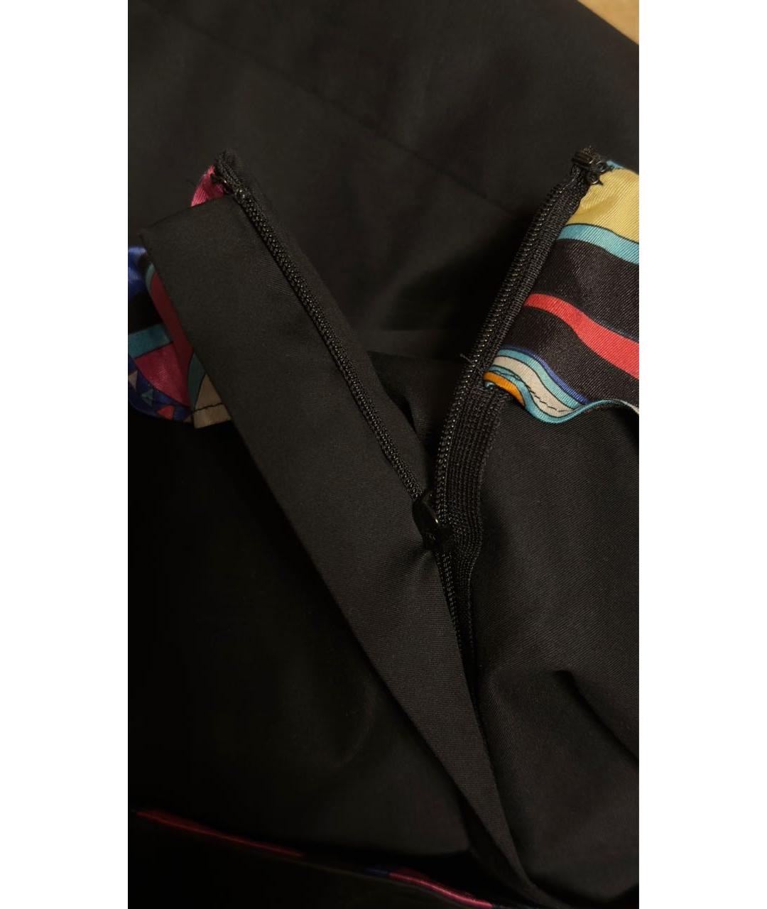 EMILIO PUCCI Черные хлопко-эластановые брюки узкие, фото 5