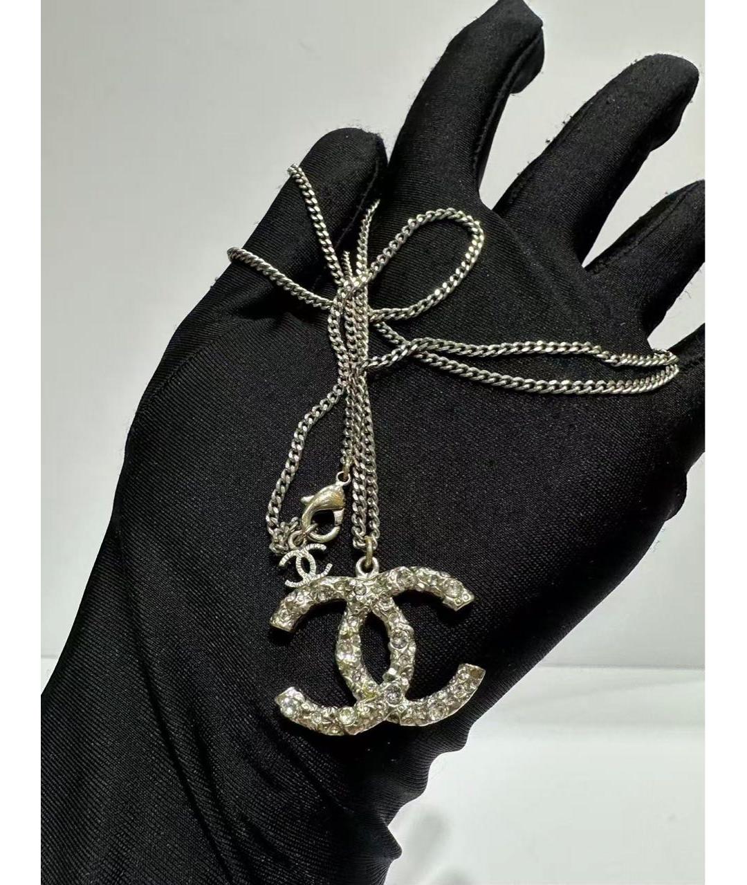 CHANEL Серебряное металлическое колье, фото 3