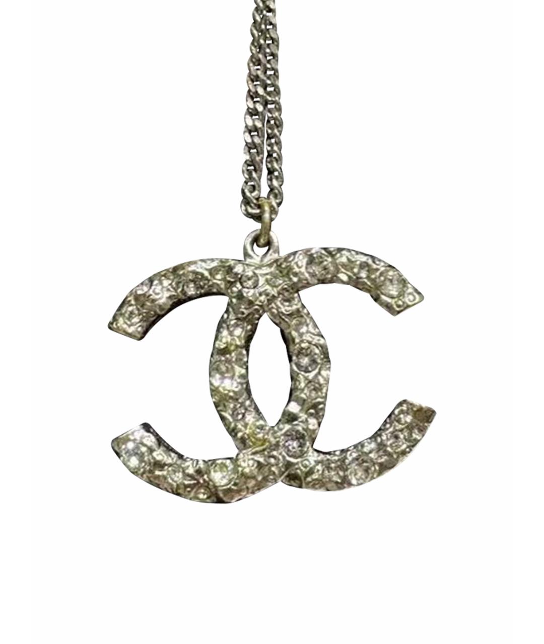 CHANEL Серебряное металлическое колье, фото 1