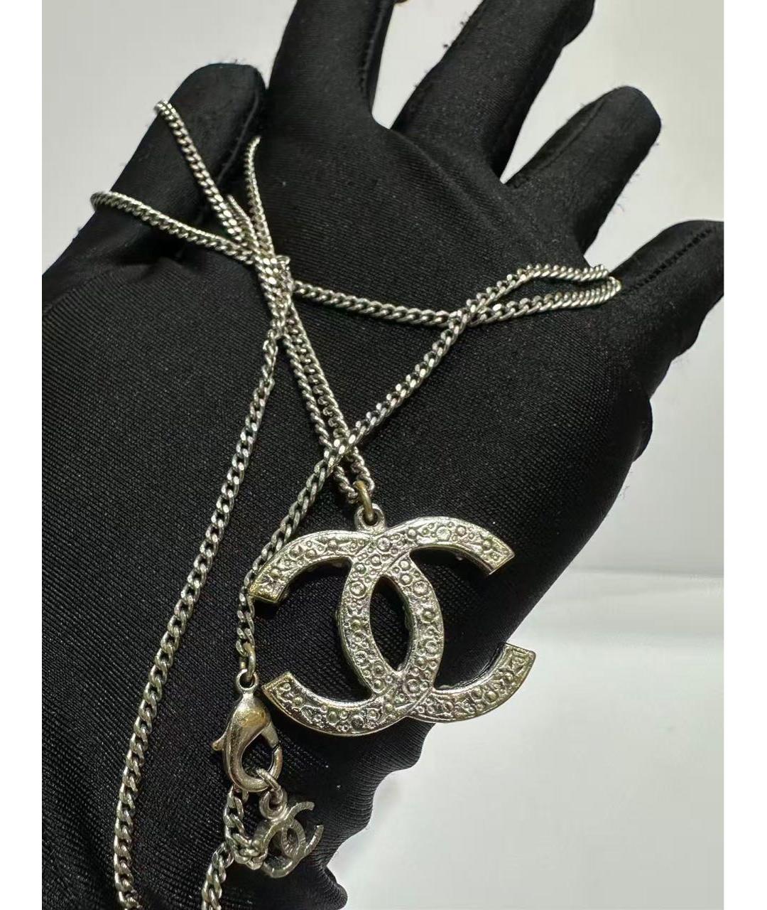 CHANEL Серебряное металлическое колье, фото 2