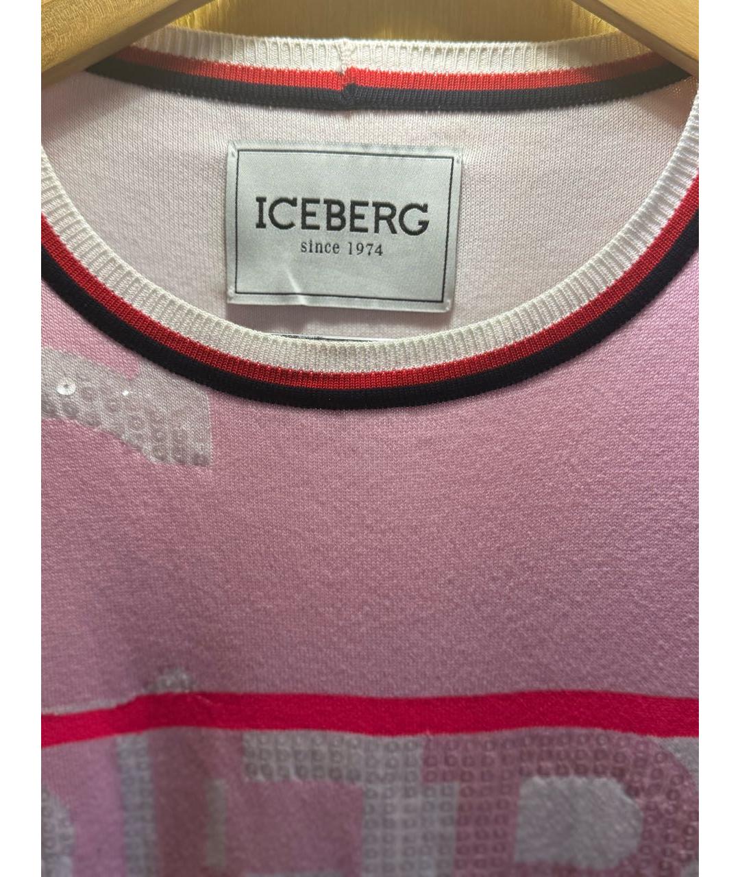 ICEBERG Розовый полиамидовый джемпер / свитер, фото 3