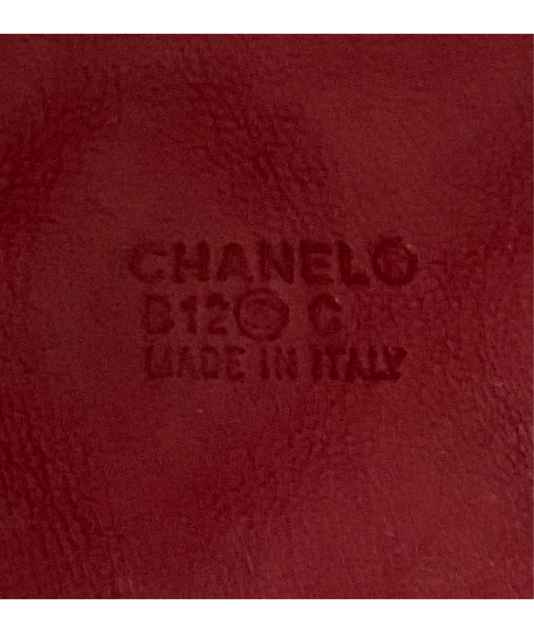 CHANEL Бордовый кожаный браслет, фото 6