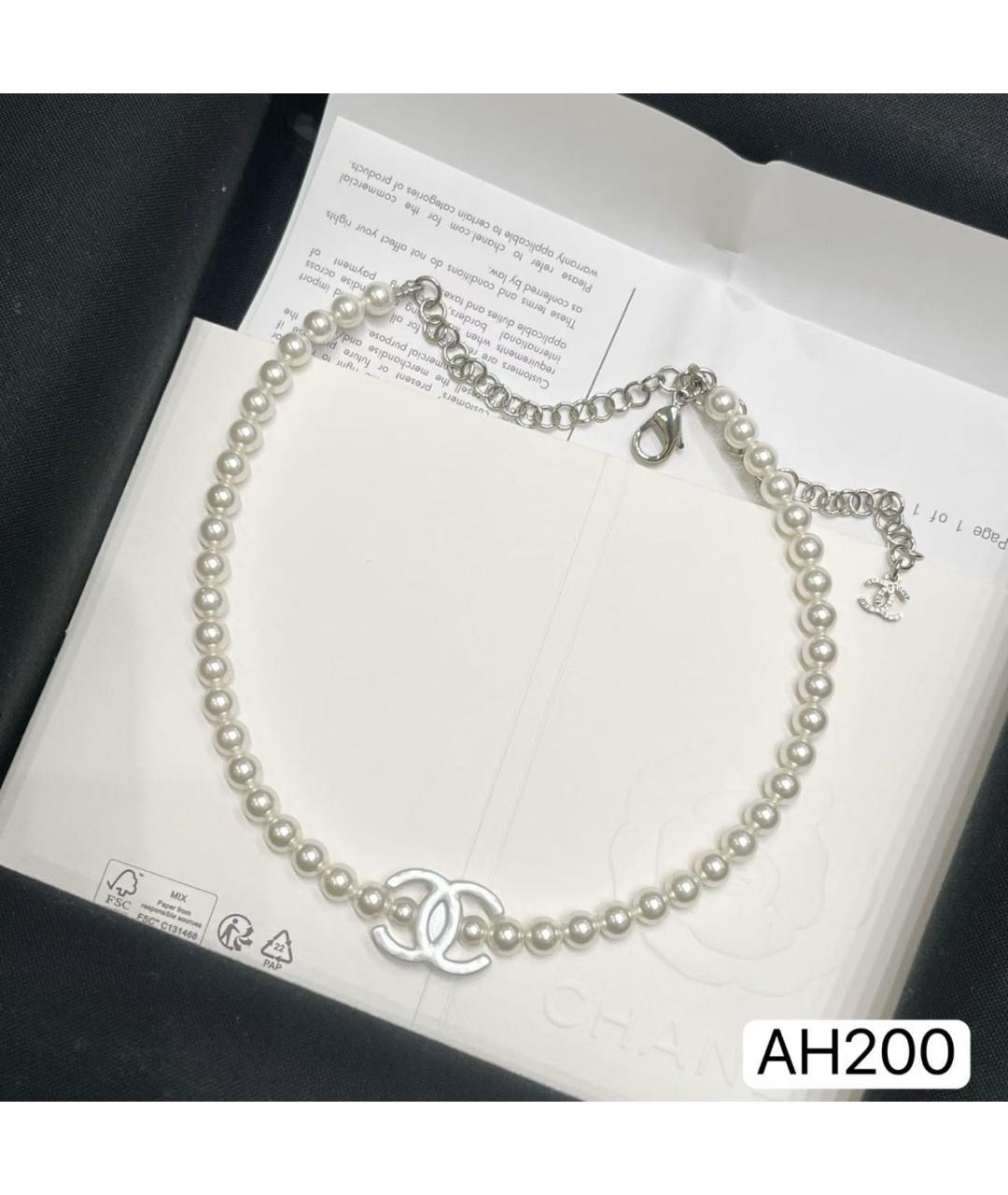 CHANEL Белое жемчужное колье, фото 4