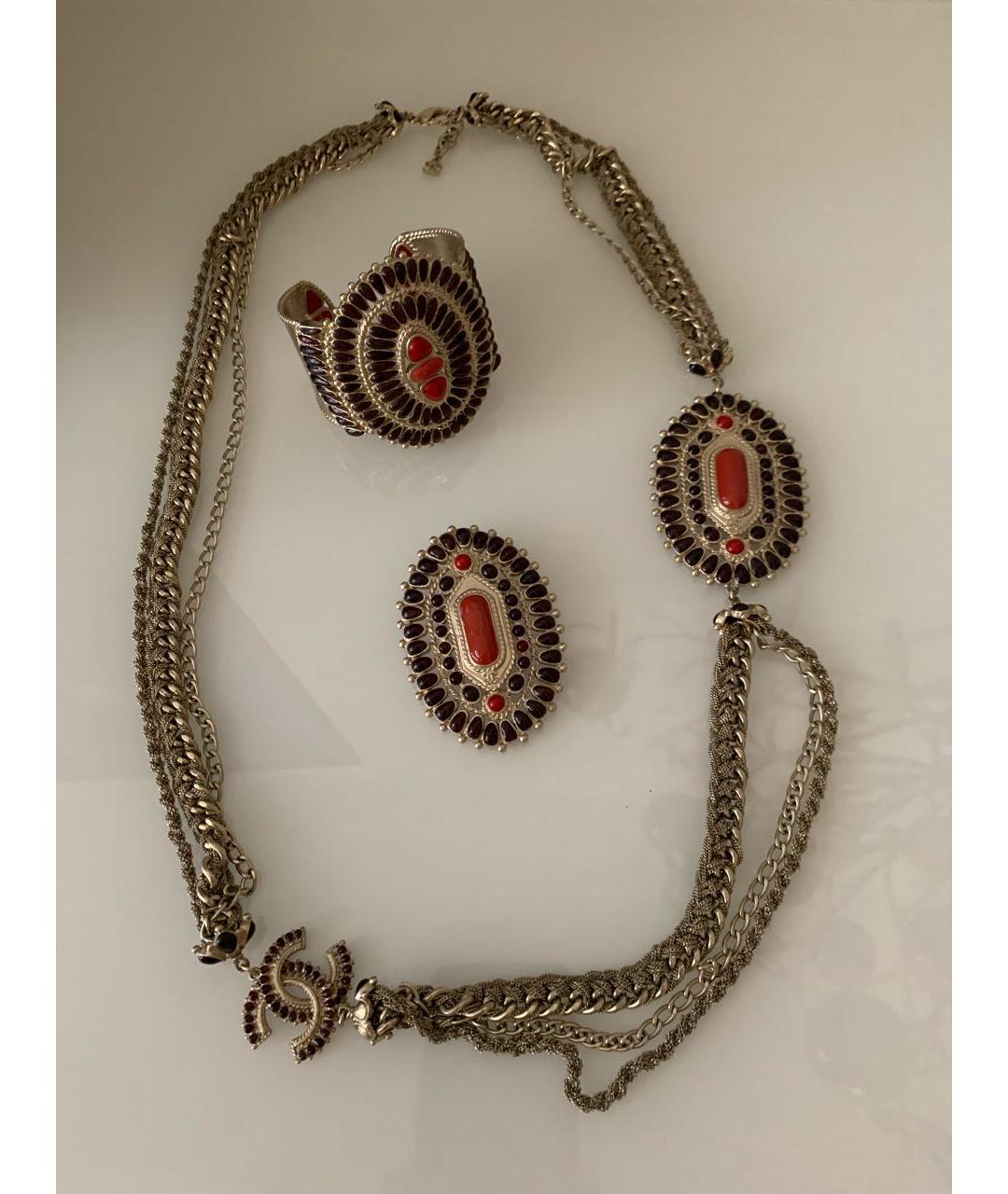 CHANEL Бордовая металлическая булавка / брошь, фото 8