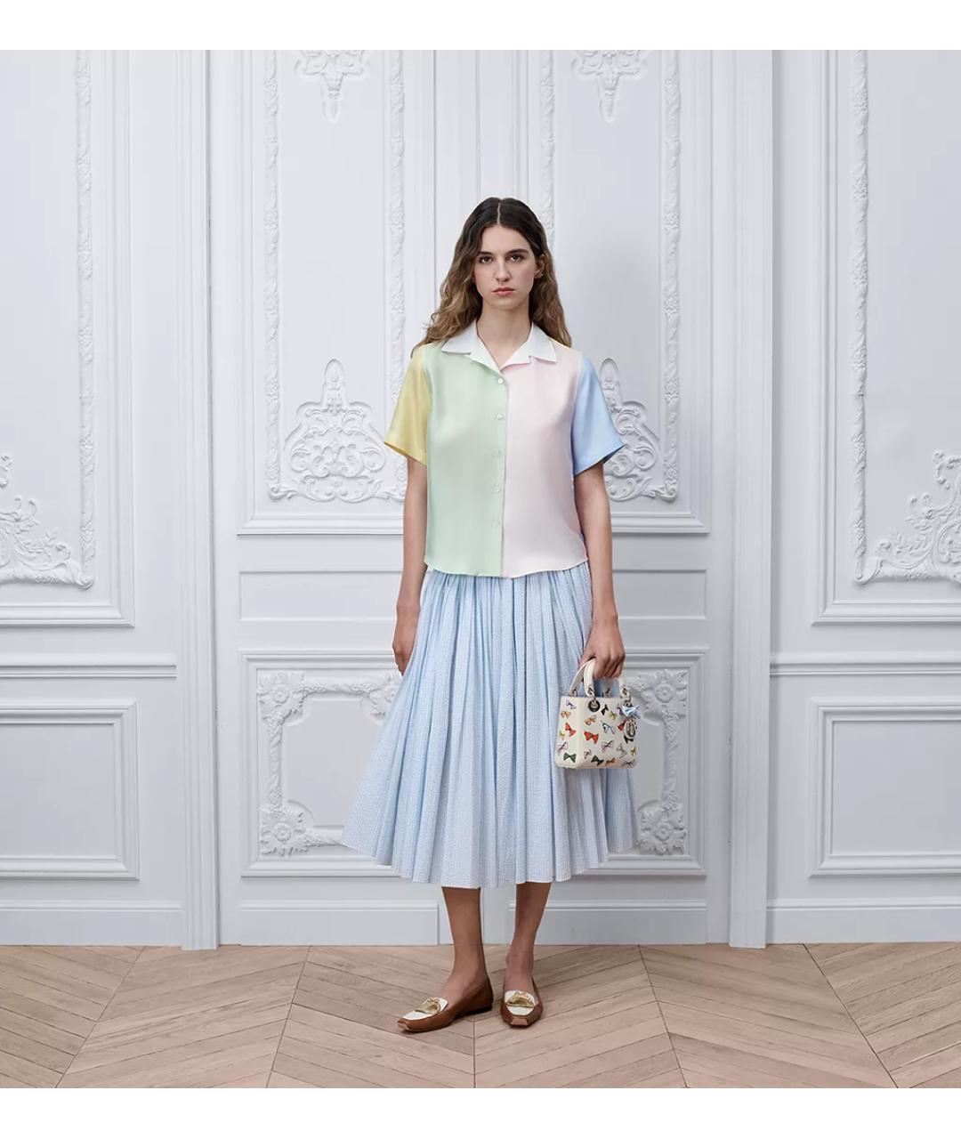 CHRISTIAN DIOR Мульти шелковая блузы, фото 2