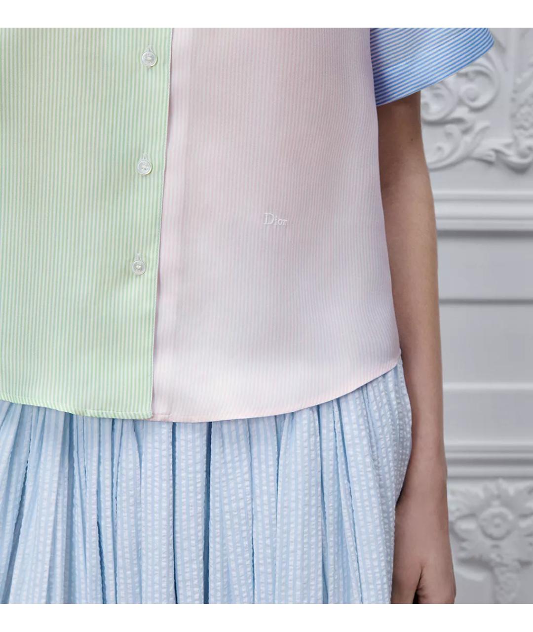 CHRISTIAN DIOR Мульти шелковая блузы, фото 4