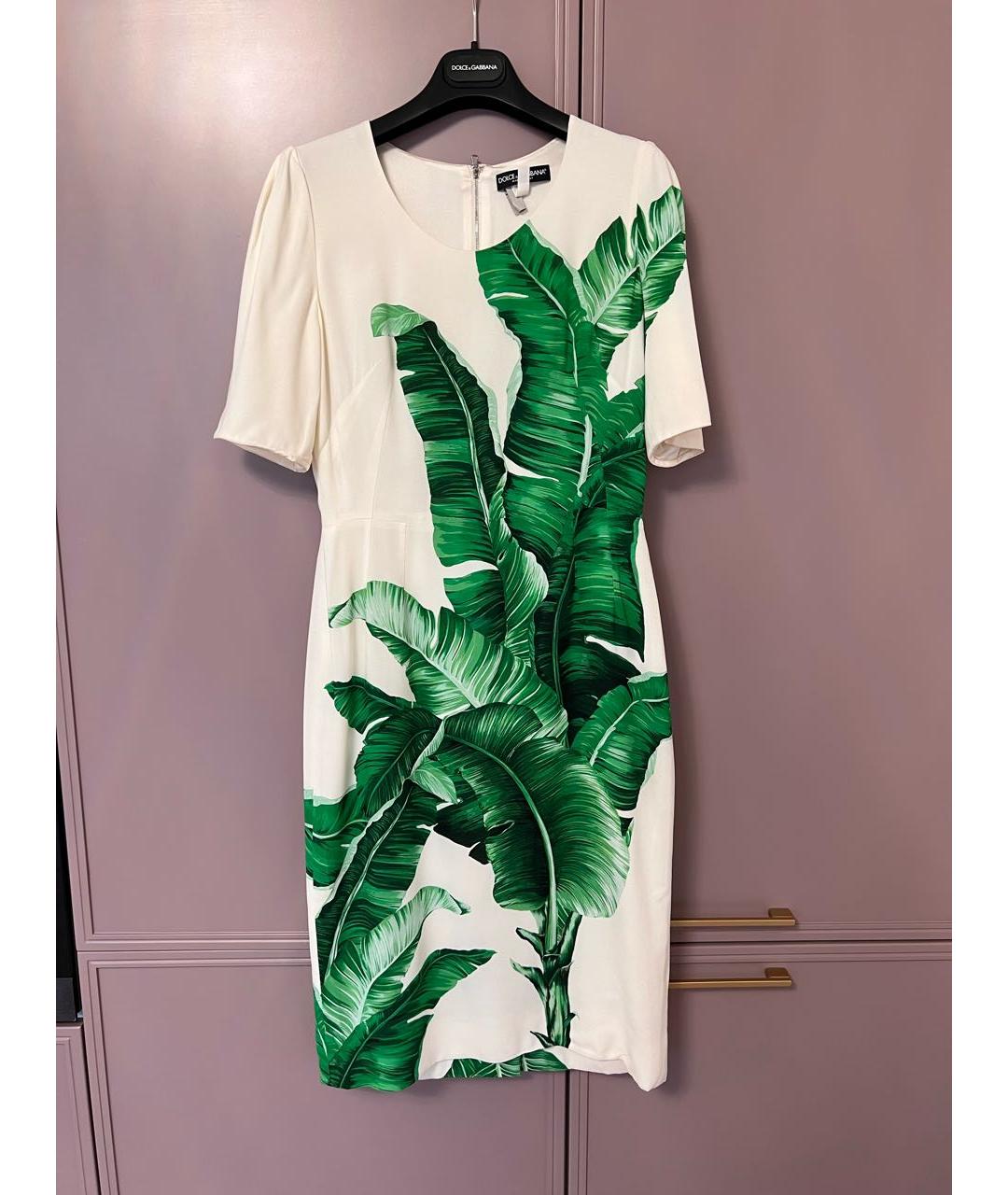 DOLCE&GABBANA Мульти шелковое повседневное платье, фото 2