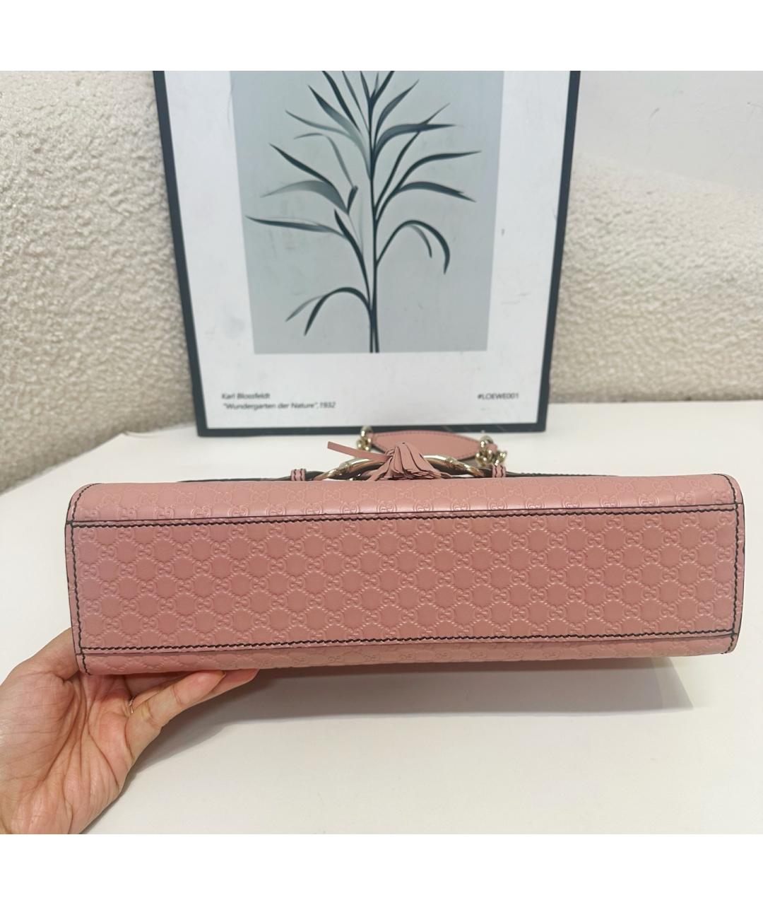GUCCI Розовая кожаная сумка через плечо, фото 3