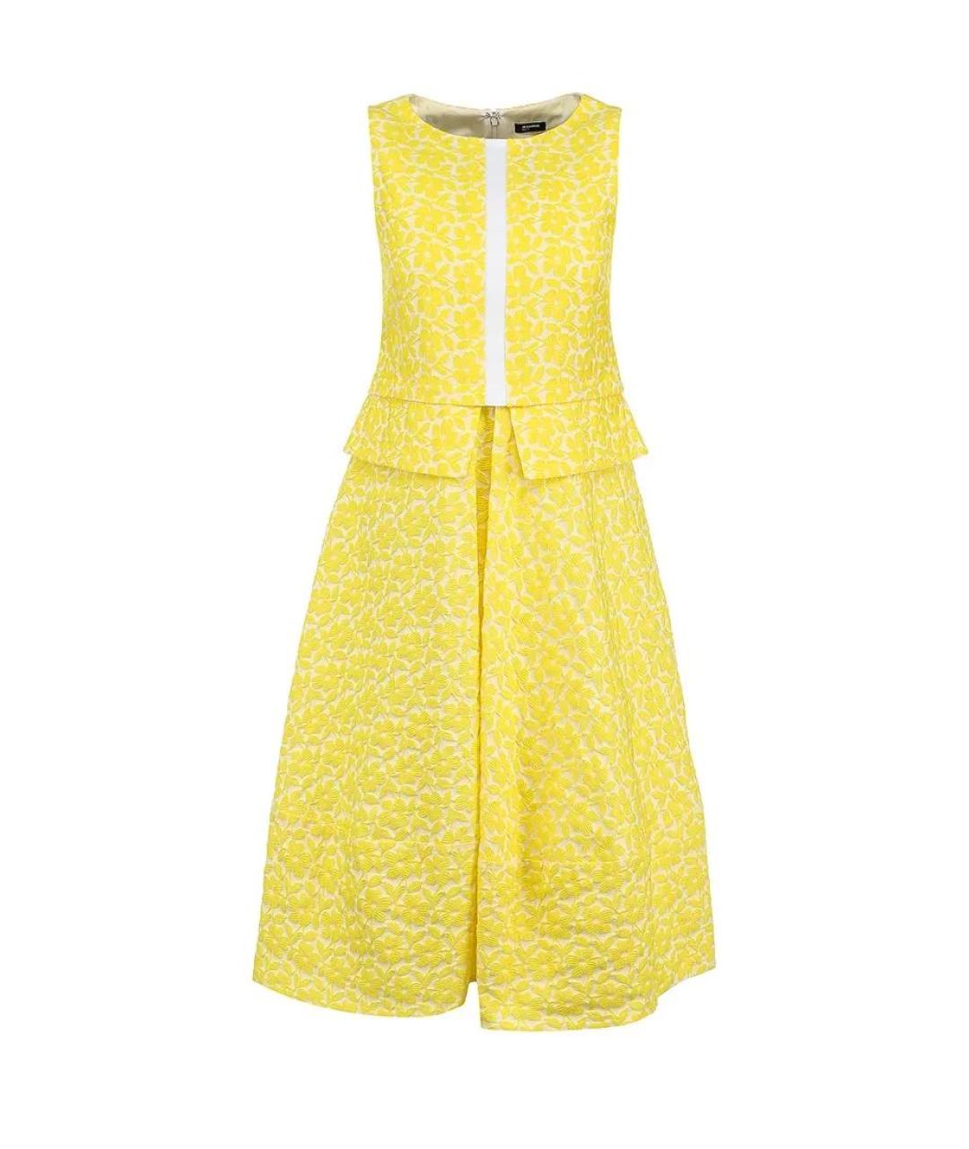 JIL SANDER Желтое хлопковое повседневное платье, фото 1