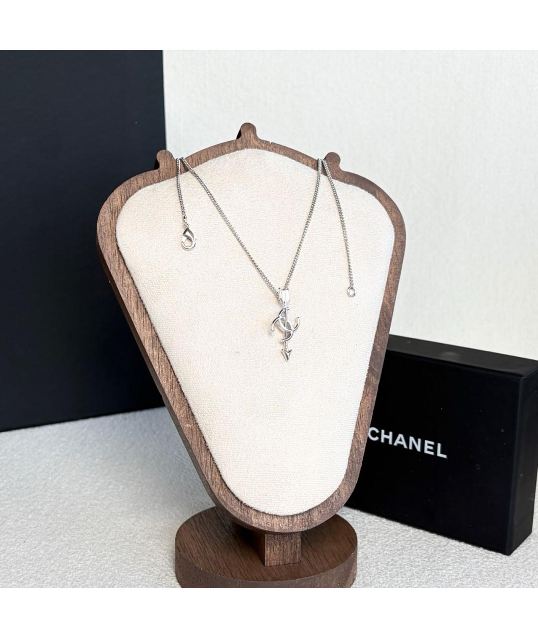 CHANEL Серебряное металлическое колье, фото 4