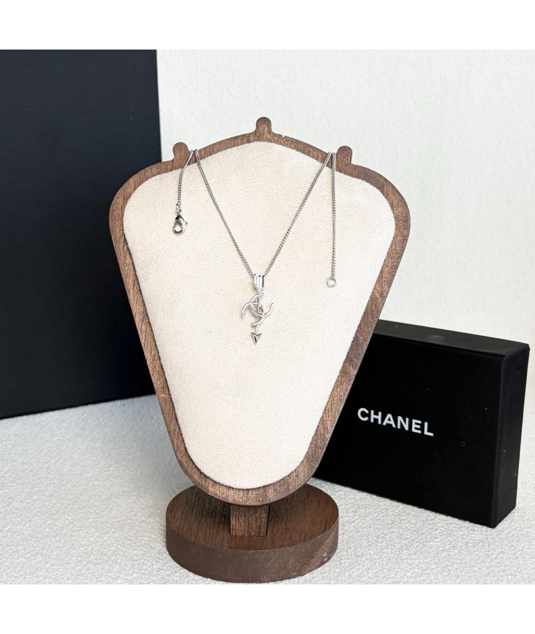CHANEL Серебряное металлическое колье, фото 3