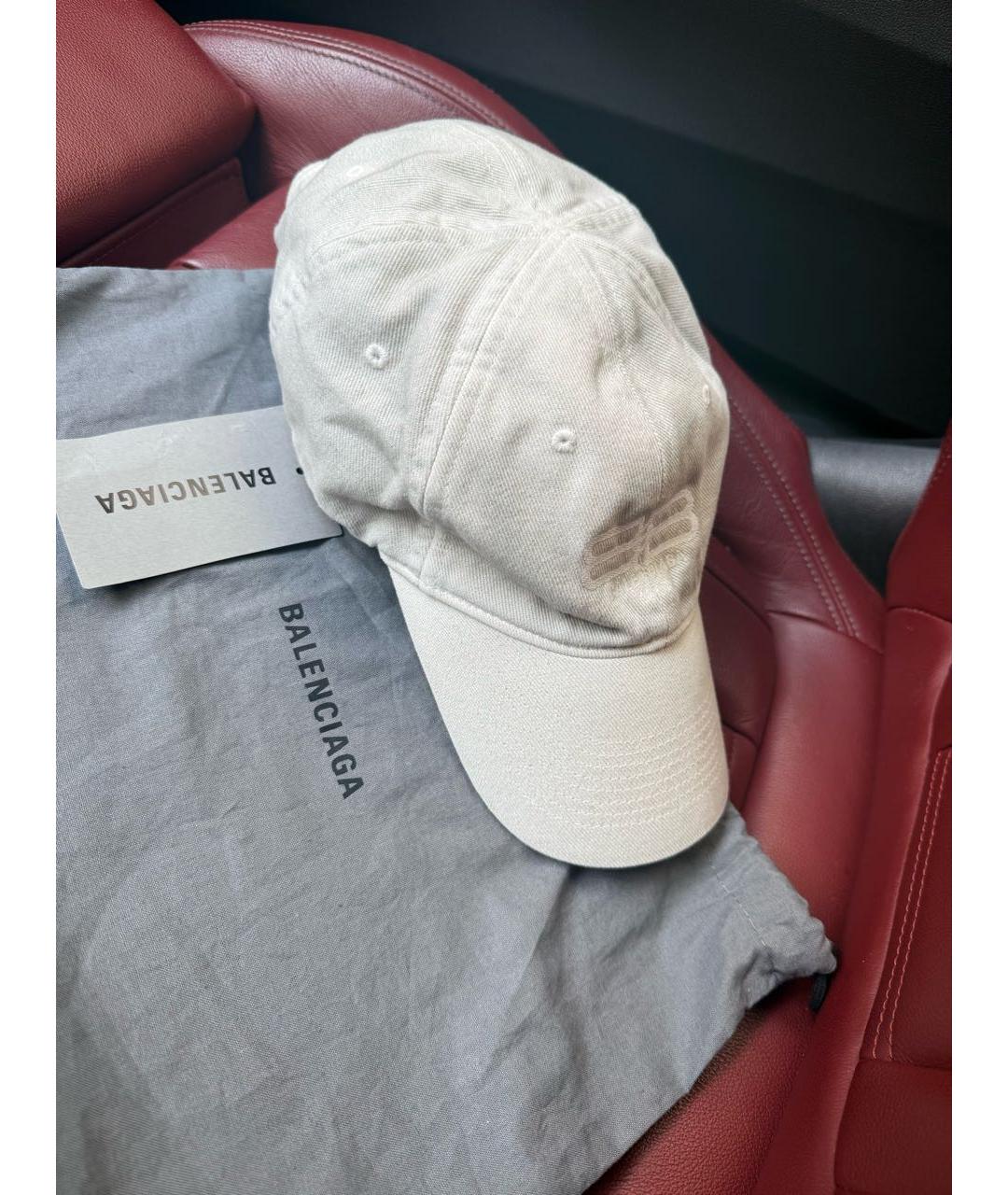 BALENCIAGA Белая хлопковая кепка, фото 3