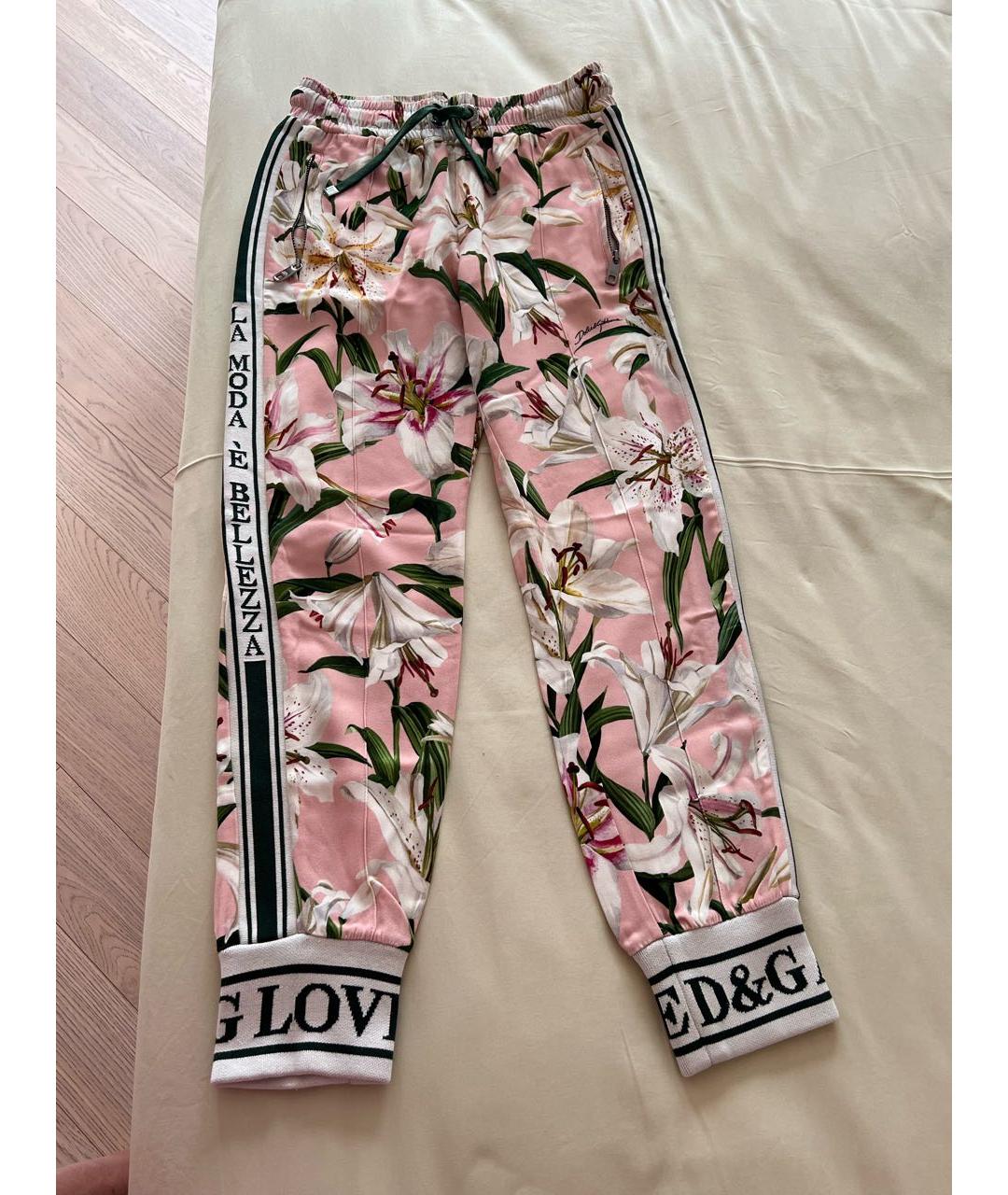 DOLCE&GABBANA Мульти шелковые спортивные брюки и шорты, фото 8