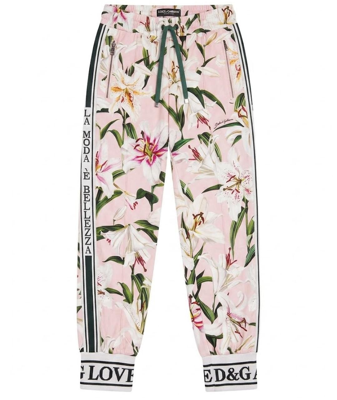 DOLCE&GABBANA Мульти шелковые спортивные брюки и шорты, фото 1