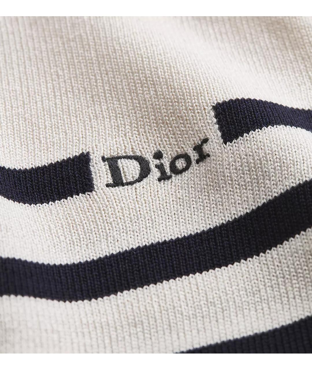 CHRISTIAN DIOR Бежевый шелковый джемпер / свитер, фото 3