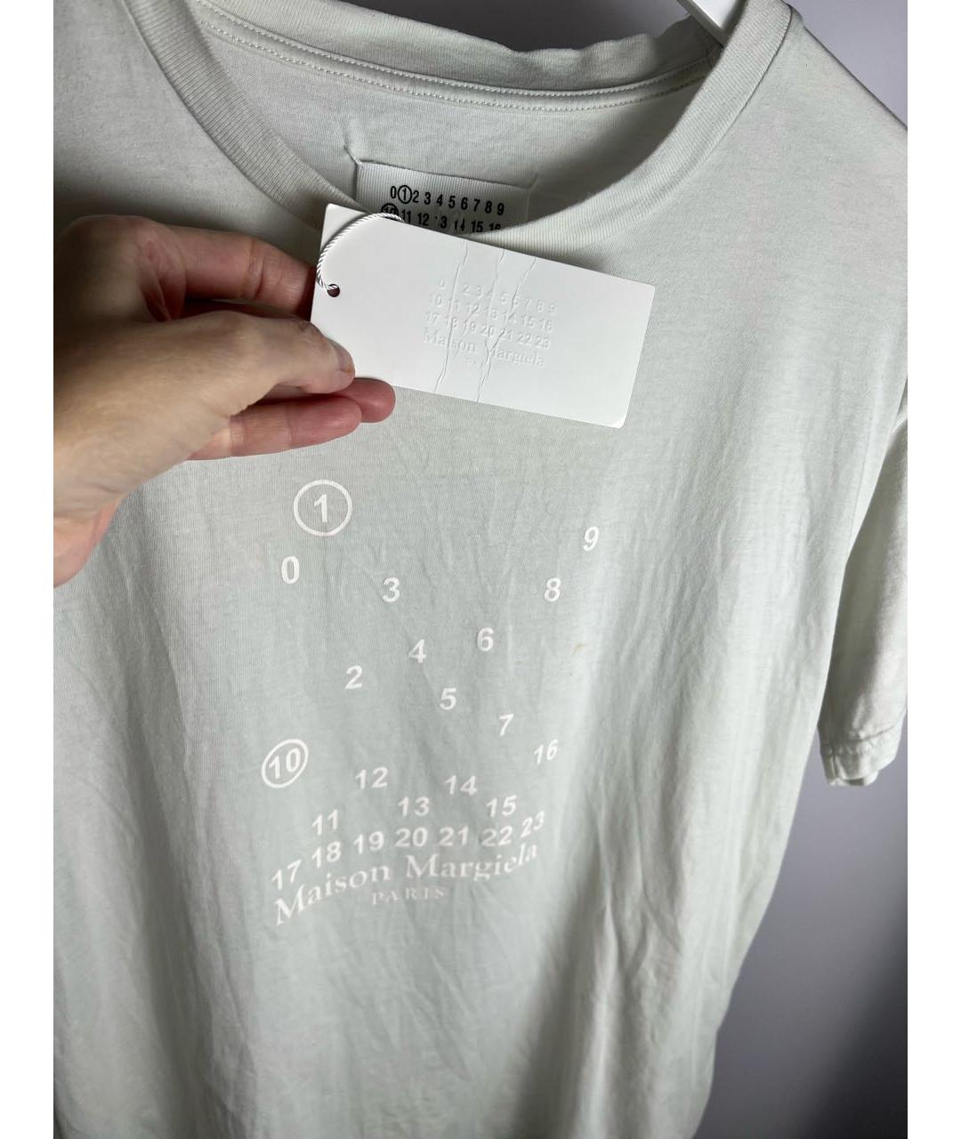 MAISON MARGIELA Бежевая хлопковая футболка, фото 3