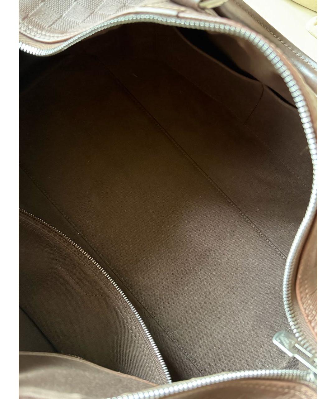 LOUIS VUITTON Коричневая кожаная дорожная/спортивная сумка, фото 6