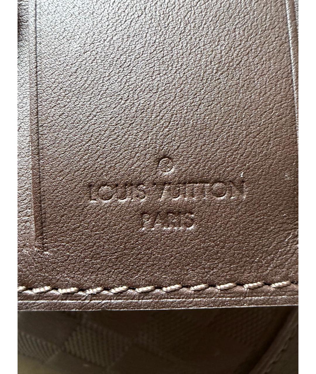 LOUIS VUITTON Коричневая кожаная дорожная/спортивная сумка, фото 4