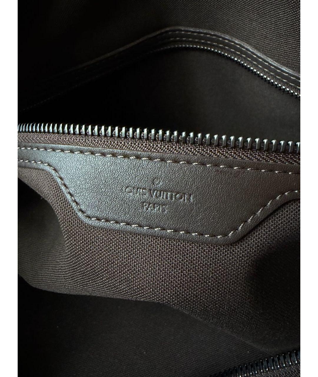 LOUIS VUITTON Коричневая кожаная дорожная/спортивная сумка, фото 5