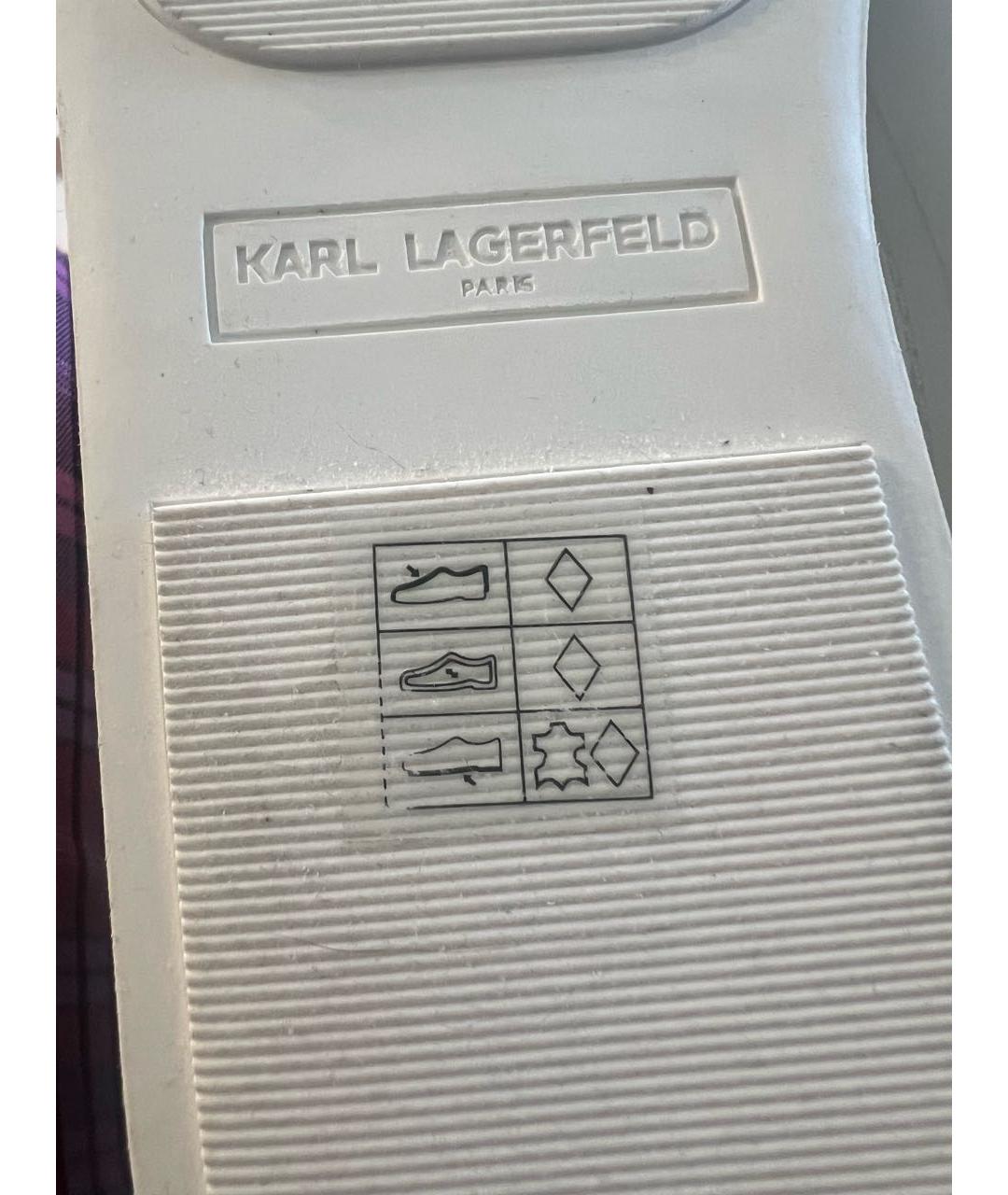 KARL LAGERFELD Белые кеды из искусственной кожи, фото 7