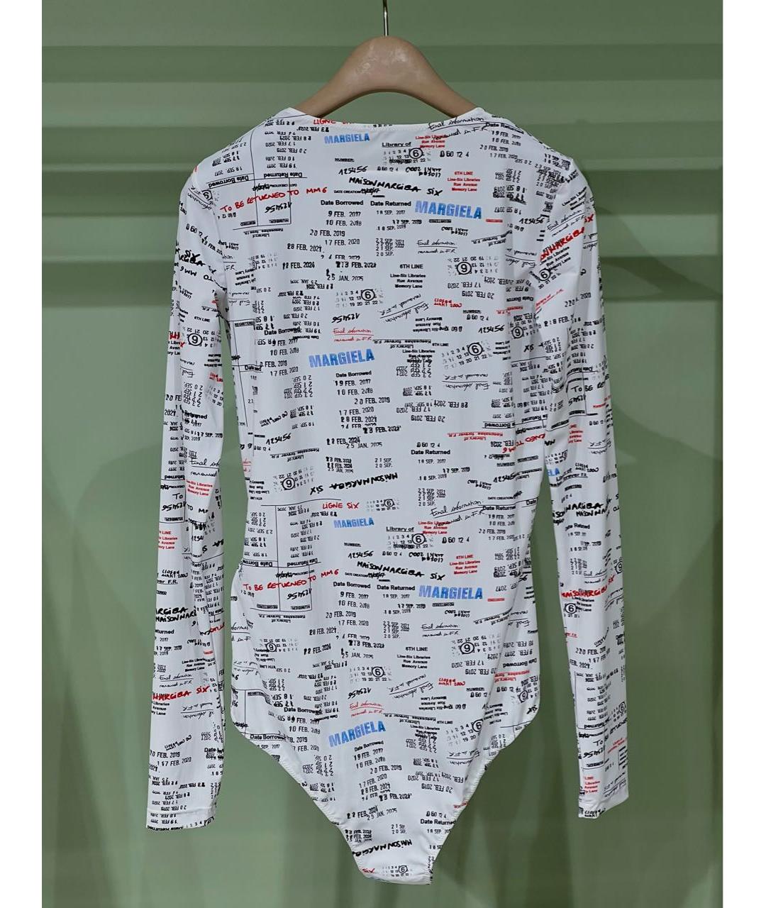 MM6 MAISON MARGIELA Белое полиамидовое боди, фото 2