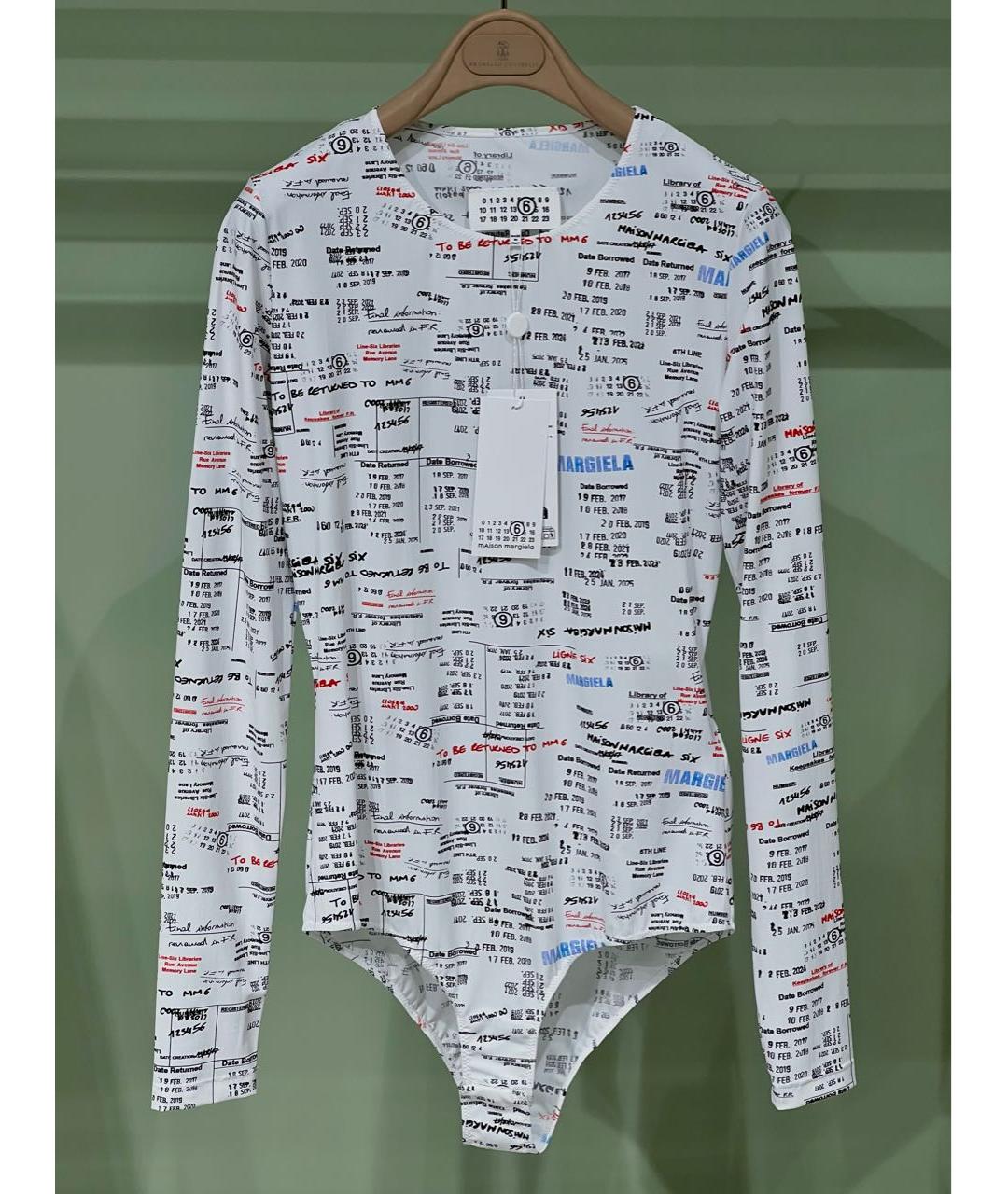 MM6 MAISON MARGIELA Белое полиамидовое боди, фото 9