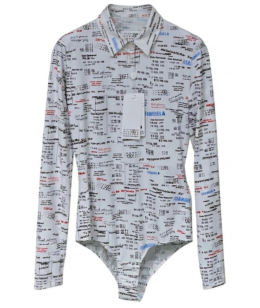 MM6 MAISON MARGIELA Белое полиамидовое боди, фото 1