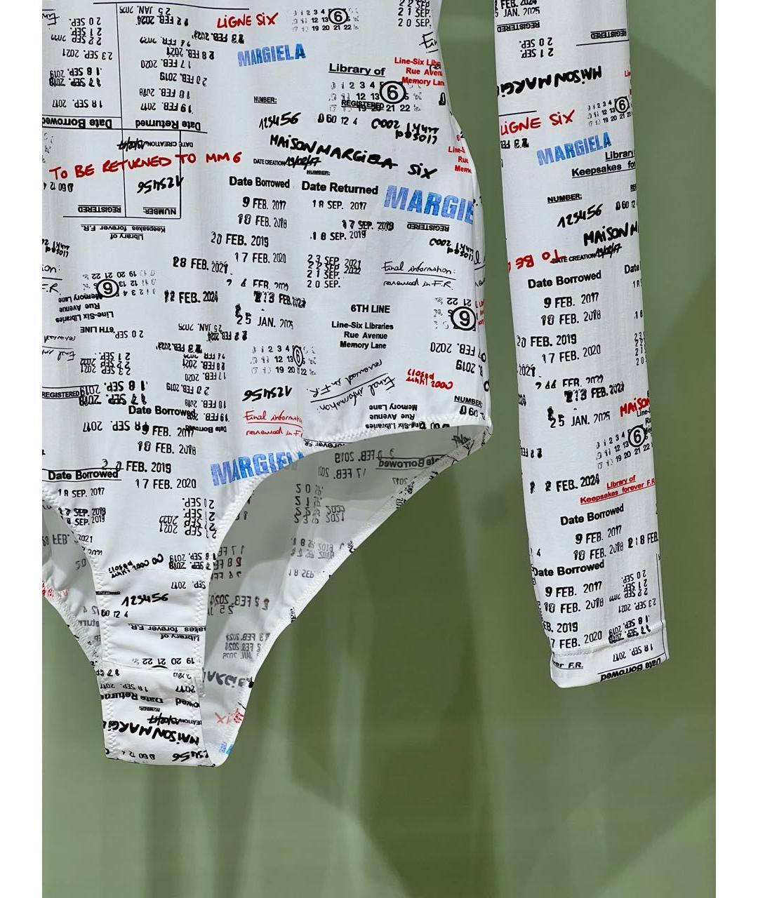 MM6 MAISON MARGIELA Белое полиамидовое боди, фото 4