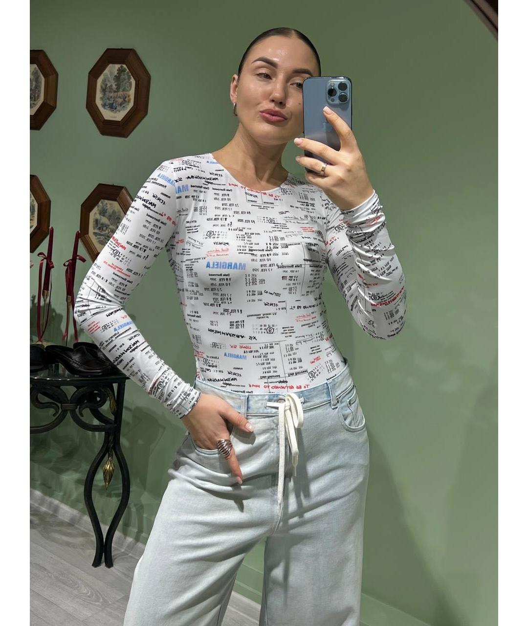 MM6 MAISON MARGIELA Белое полиамидовое боди, фото 7