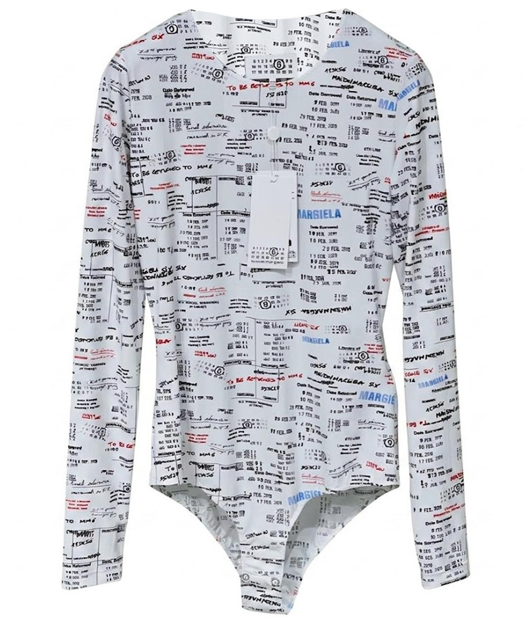 MM6 MAISON MARGIELA Белое полиамидовое боди, фото 1