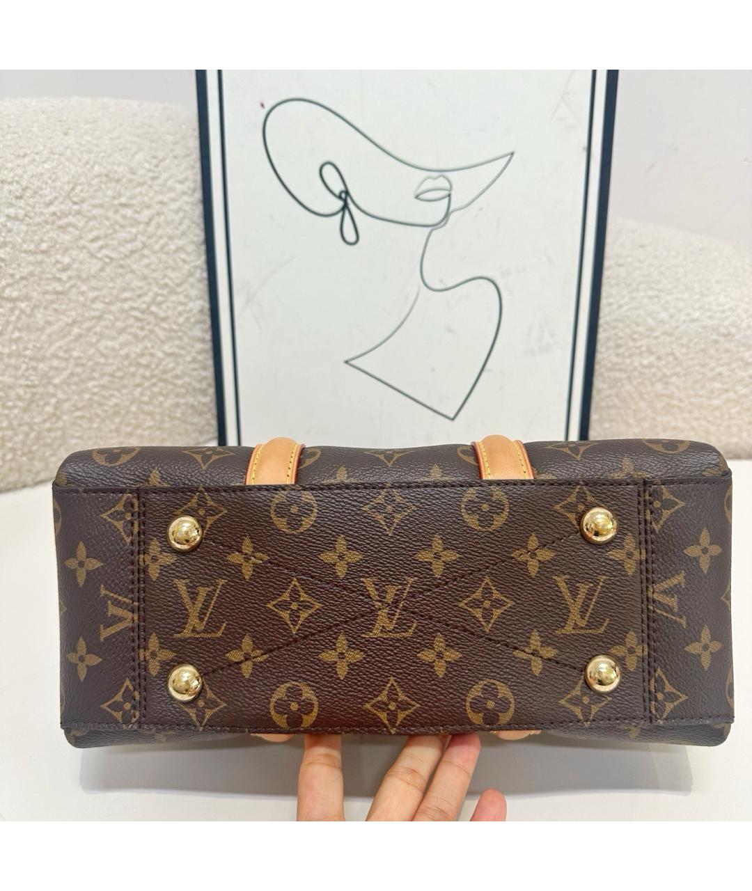 LOUIS VUITTON Коричневая сумка с короткими ручками, фото 3