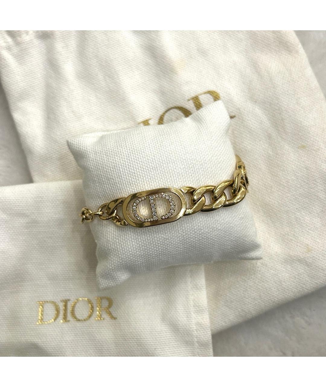CHRISTIAN DIOR Золотой металлический браслет, фото 2