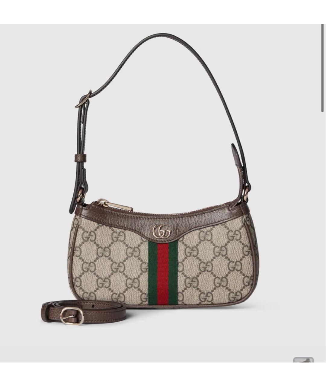 GUCCI Коричневая сумка с короткими ручками, фото 2