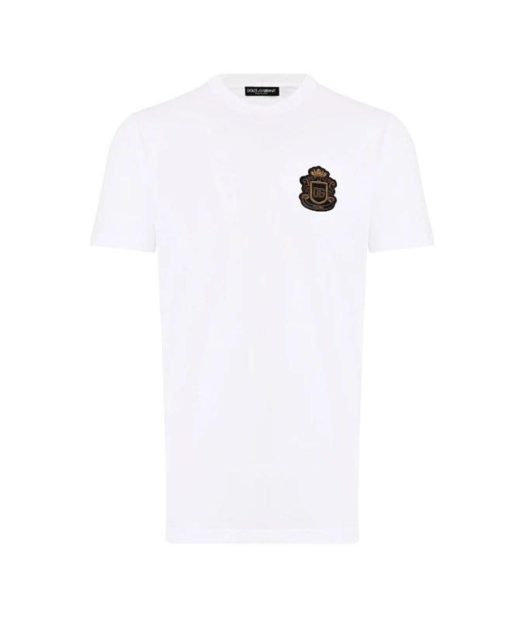 DOLCE&GABBANA Белая хлопковая футболка, фото 1