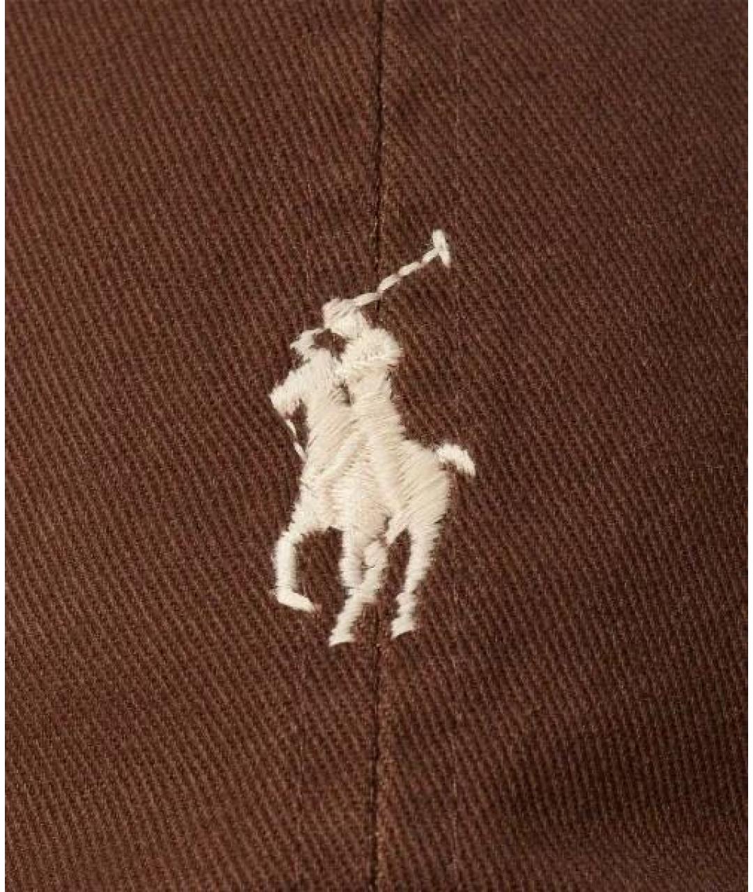 POLO RALPH LAUREN Коричневая хлопковая кепка, фото 3