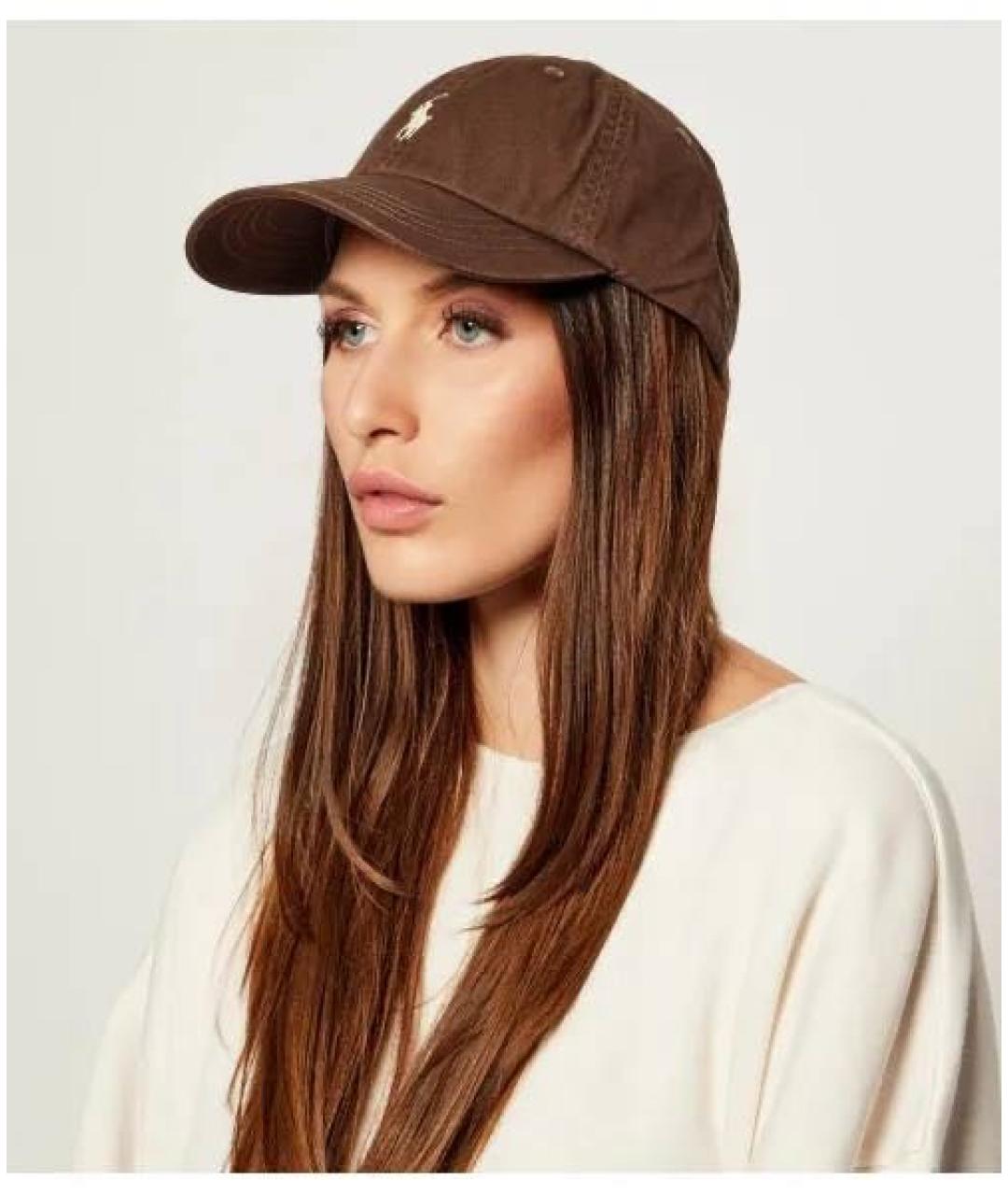 POLO RALPH LAUREN Коричневая хлопковая кепка, фото 4