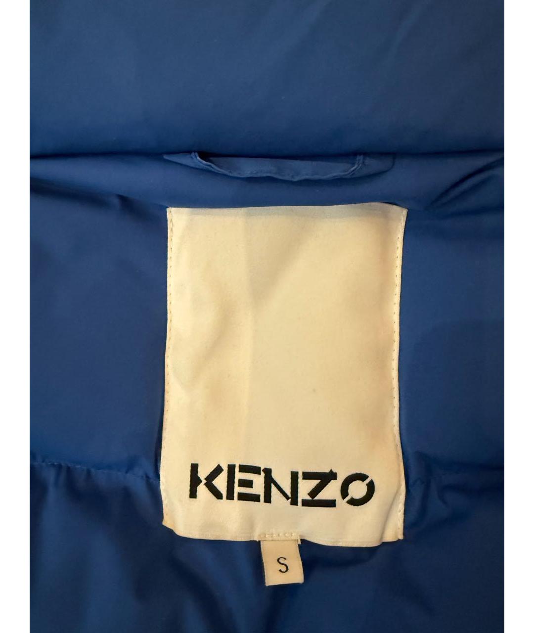 KENZO Темно-синяя полиэстеровая куртка, фото 3