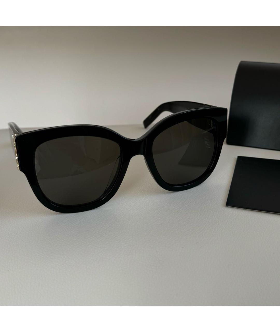 SAINT LAURENT Черные пластиковые солнцезащитные очки, фото 5