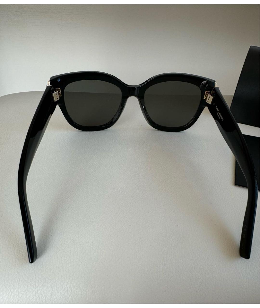 SAINT LAURENT Черные пластиковые солнцезащитные очки, фото 8