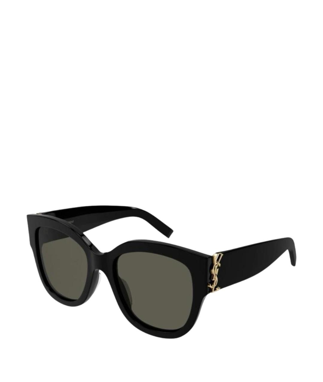 SAINT LAURENT Черные пластиковые солнцезащитные очки, фото 1