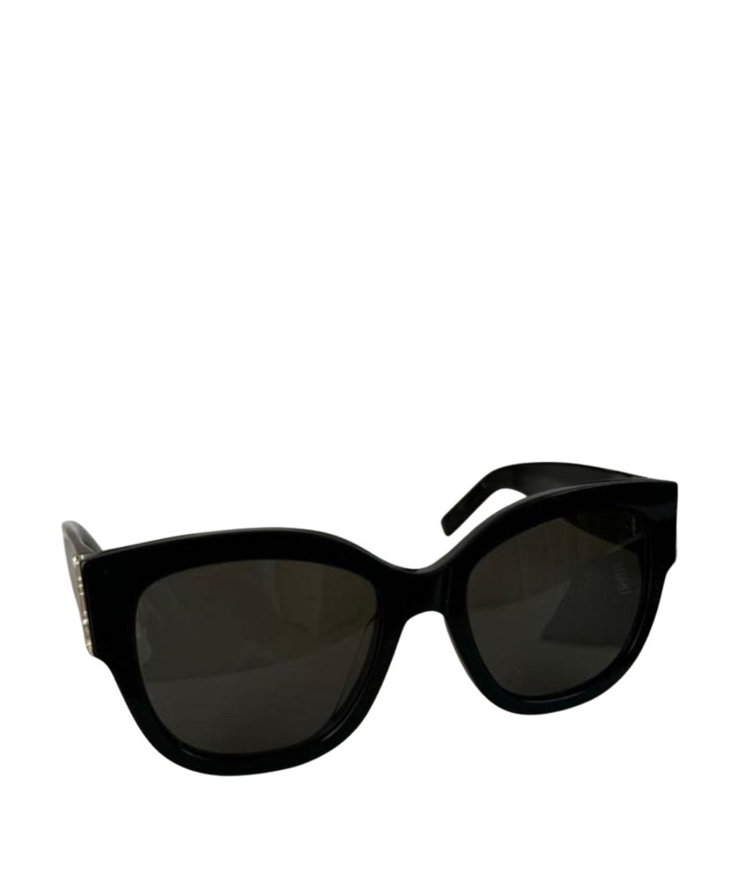 SAINT LAURENT Черные пластиковые солнцезащитные очки, фото 1