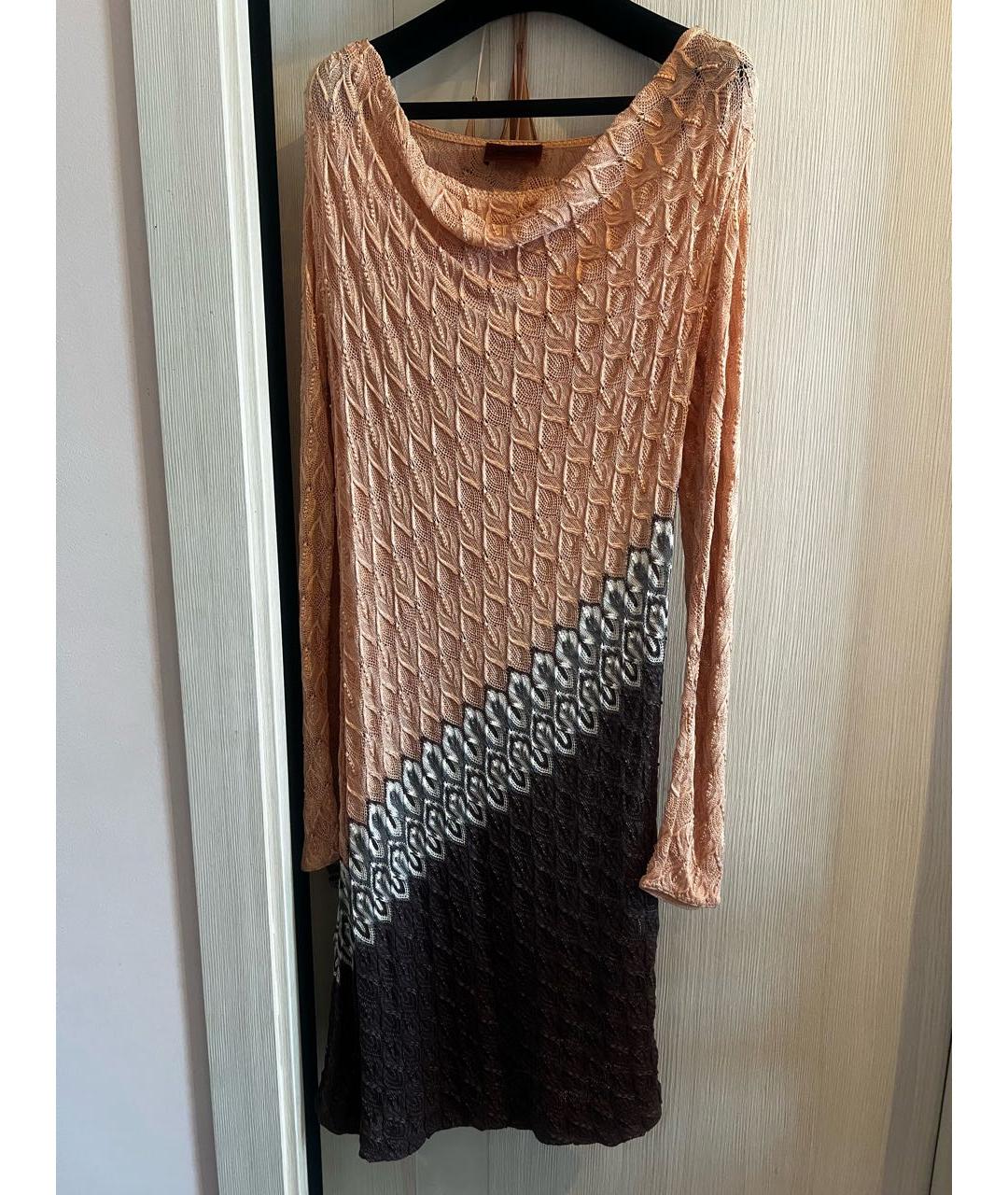 MISSONI Коралловое вискозное повседневное платье, фото 6