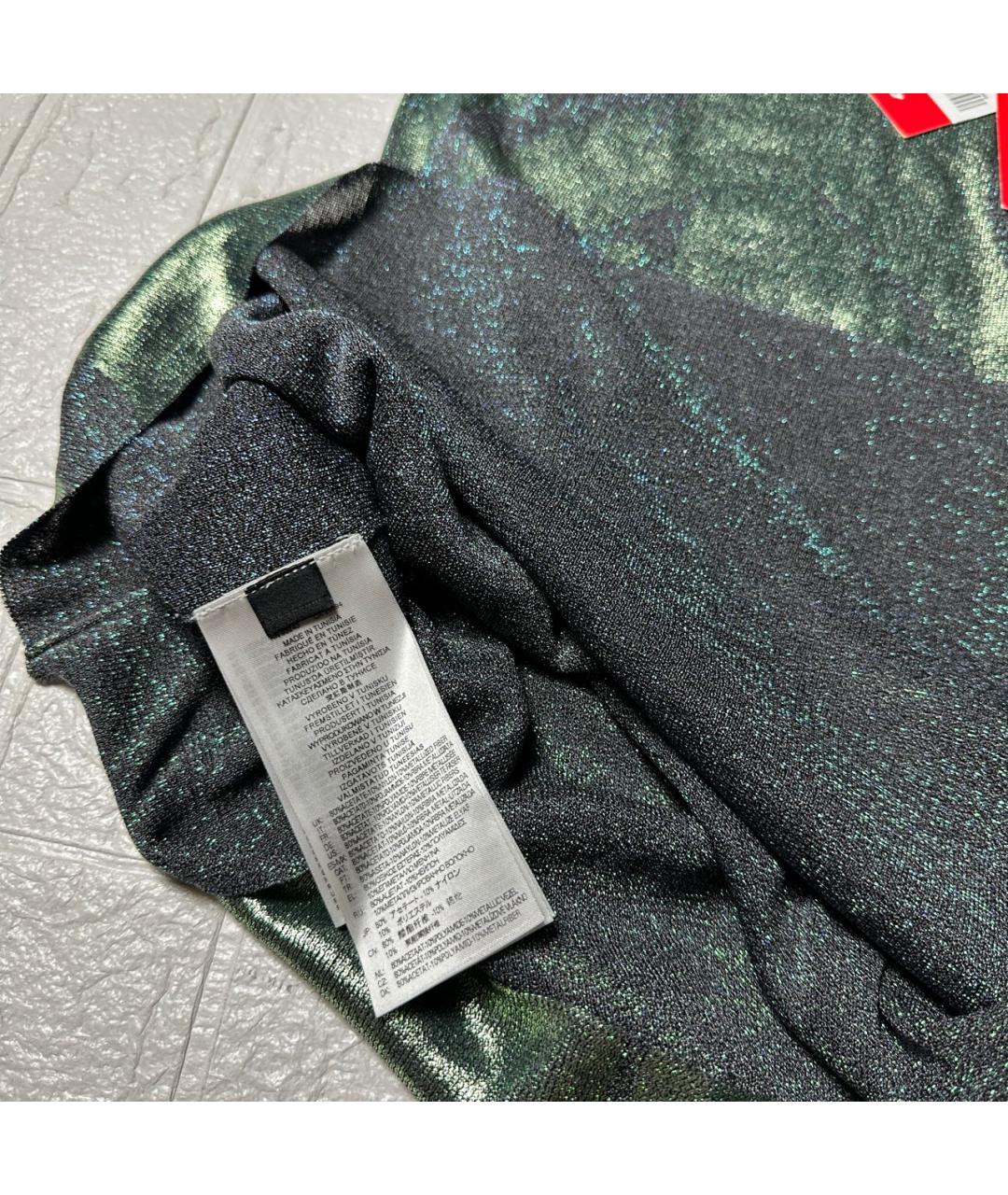 DIESEL Зеленое ацетатное платье, фото 6