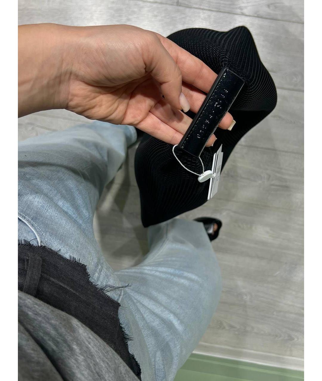 MM6 MAISON MARGIELA Черная тканевая сумка тоут, фото 6