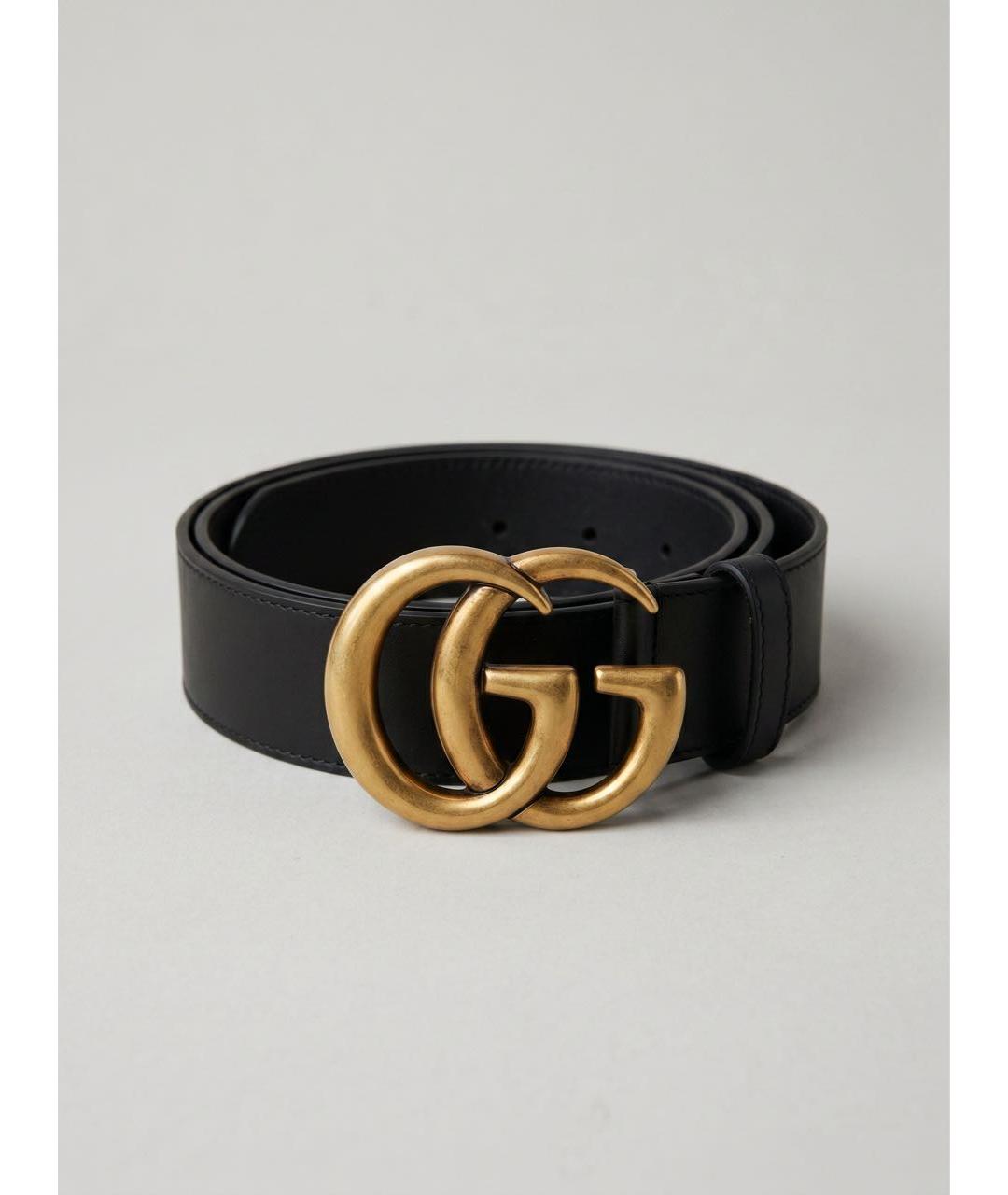 GUCCI Черный кожаный ремень, фото 5