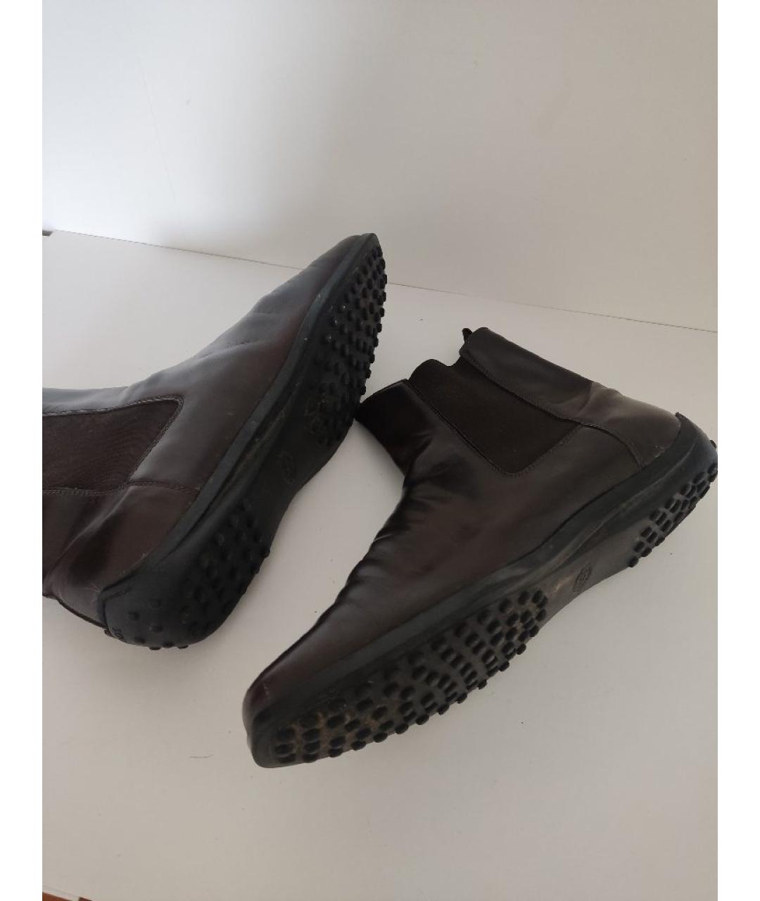 TOD'S Коричневые кожаные ботинки, фото 5