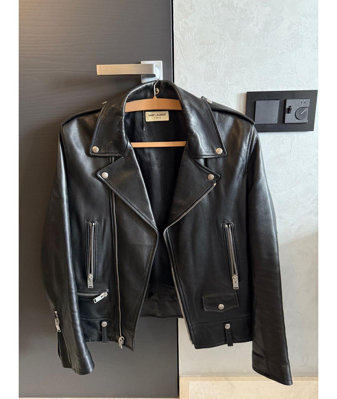 SAINT LAURENT Черная кожаная куртка, фото 7