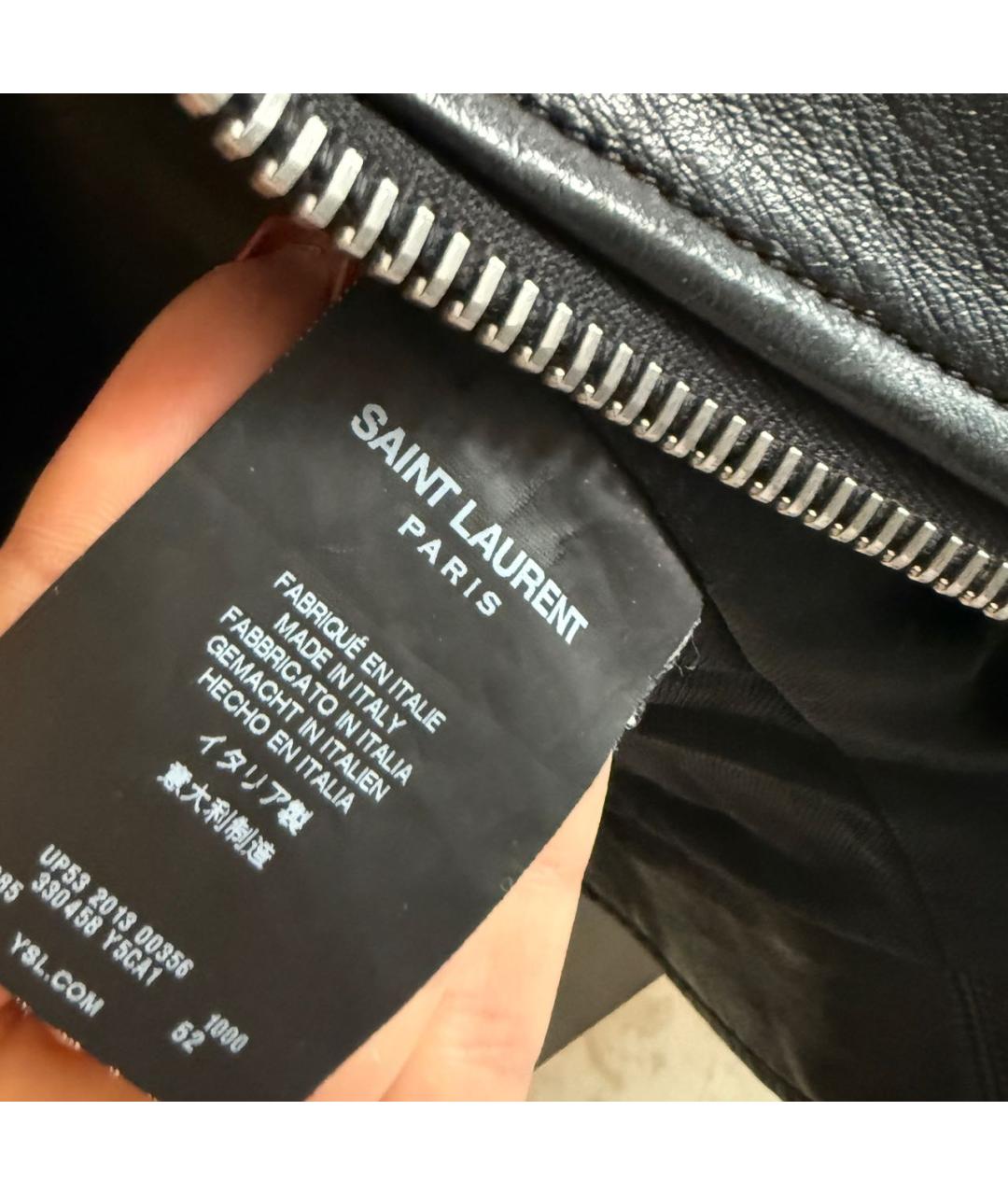 SAINT LAURENT Черная кожаная куртка, фото 5